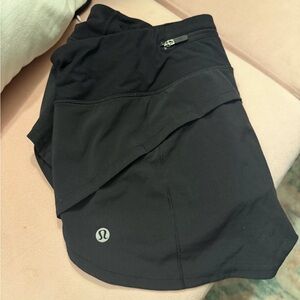 lululemon athletica Black Athletic Speed up Shorts with Zip Pocket